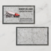 建築 | コンクリート混合トラックイラストレーション 予約カード (正面/裏面)