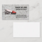 建築 |コンクリート混合トラック 予約カード (正面/裏面)