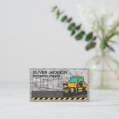 建築 |コンクリート |ロードローラブループリント 名刺 (スタンド正面)