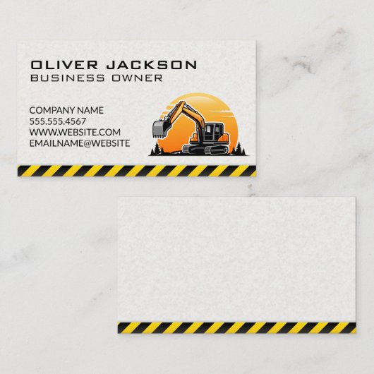 建築 |ショベル車両 名刺 (正面/裏面)