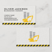 建築 |ショベル車両 |建物サイト 名刺 (正面/裏面)