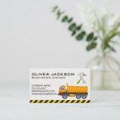 建築 |ショベル |ワークトラック 名刺 (スタンド正面)