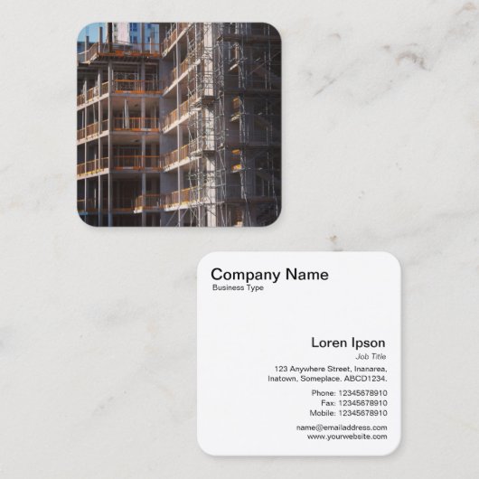 建築 スクエア名刺 (正面/裏面)