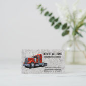 建築 | セミトラック | コンクリート背景 予約カード (スタンド正面)
