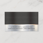 建築 |ソー |メタリックグリルハンマーのアイコン 名刺 (裏面)