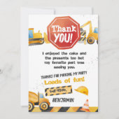 建築、ダンプトラックサンキューカード 招待状 (正面)