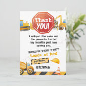 建築、ダンプトラックサンキューカード 招待状 (スタンド正面)