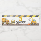 建築、ダンプトラック誕生日 ペットボトルラベル (シングルラベル)