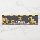 建築、ダンプトラック誕生日 ペットボトルラベル (シングルラベル)