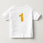 建築、ダンプトラック1st誕生日 トドラーTシャツ (裏面)