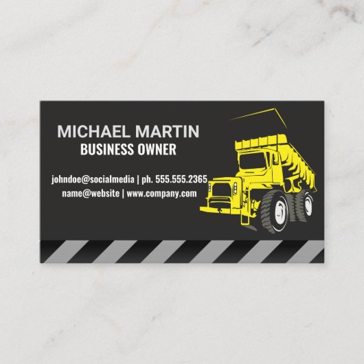 建築 | ダンプトラック 名刺 (正面)