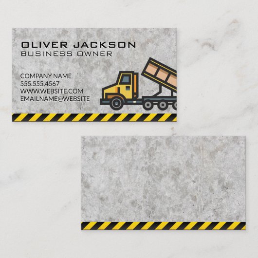 建築 | ダンプトラック 名刺 (正面/裏面)