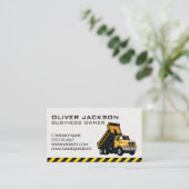 建築 |トラックの荷降ろし資材をダンプ 名刺 (スタンド正面)