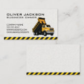 建築 |トラックの荷降ろし資材をダンプ 名刺 (正面/裏面)