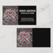 建築 |ハンマーのアイコン 予約カード (正面/裏面)