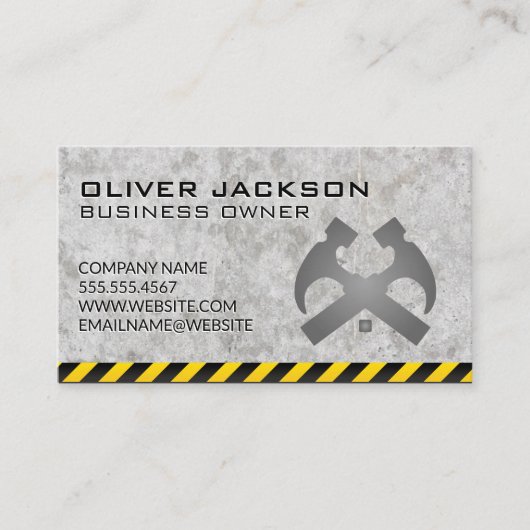 建築 | ハンマー | 具体的な注意 名刺 (正面)