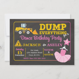 建築&バレリナジョイント誕生日招待状 招待状