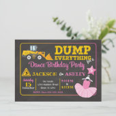 建築&バレリナジョイント誕生日招待状 招待状 (スタンド正面)