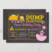 建築&バレリナジョイント誕生日招待状 招待状 (正面/裏面)