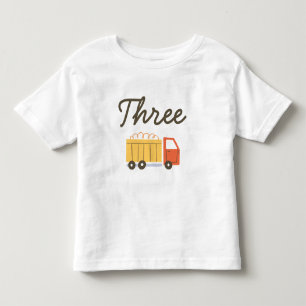 建築・バースデー・パーティー・ダンプ・トラック・トッドラーT-s トドラーTシャツ