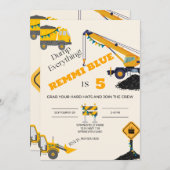 建築!バースデー 招待状 (正面/裏面)