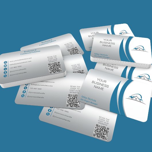 建築、ビルダ、不動産仲介業者、屋根建築 名刺