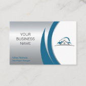 建築、ビルダ、不動産仲介業者、屋根建築 名刺 (正面)