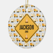 建築・ビークルズ・ダンプ・トラック・アンド・ディガー  セラミックオーナメント (左)