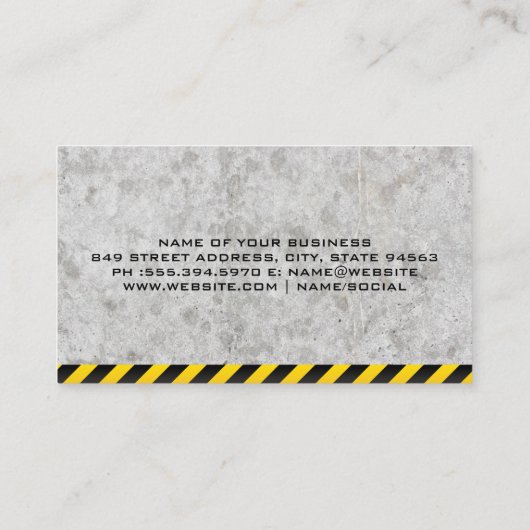 建築 |ブルドーザー |重機 名刺 (裏面)