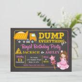 建築&プリンセスジョイント誕生日招待状 招待状 (スタンド正面)