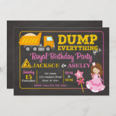 建築&プリンセスジョイント誕生日招待状 招待状 (正面/裏面)