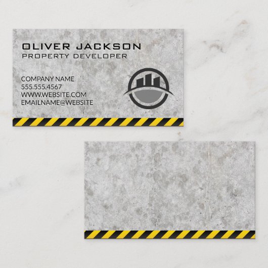 建築 |プロパティ開発者 名刺 (正面/裏面)