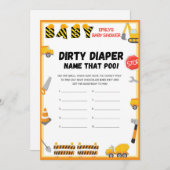 建築 ベイビーシャワー ゲーム - 編集可能な名前 - 入場 招待状 (正面/裏面)