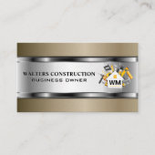 建築 | ホーム修復ツール | 工業用ロゴ 名刺 (正面)