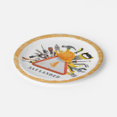 建築・ボーイ・ツールズ・バースデー・パーティー ペーパープレート