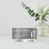 建築 |メタリック |ハンマー工具を見る 名刺 (スタンド正面)