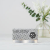 建築 |メタリック | Saw Hammer |鉄鋼 名刺 (スタンド正面)