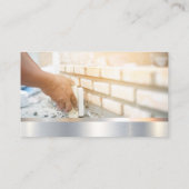 建築 |レンガ層 |ビルダーロゴ 名刺 (裏面)