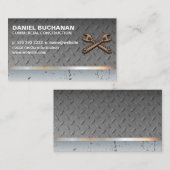 建築 | レンチ | スチールメタルパターン 名刺 (正面/裏面)