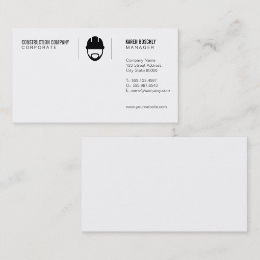 建築 名刺 (正面/裏面)