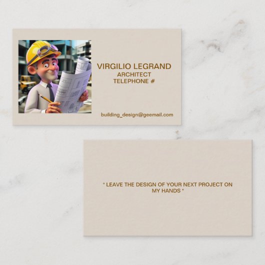 "建築" 名刺 (正面/裏面)