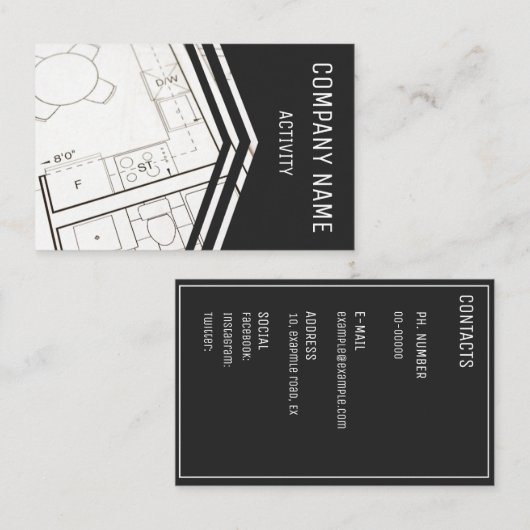 建築 名刺 (正面/裏面)