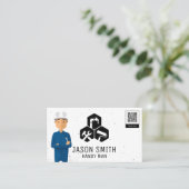 建築 | 大工サービス | QRコード 名刺 (スタンド正面)