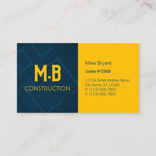 建築/契約業者向け名刺 名刺 (裏面)