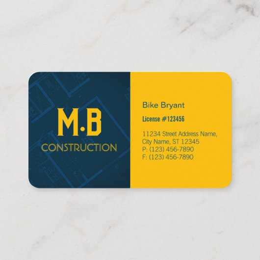 建築/契約者の名刺 名刺 (裏面)