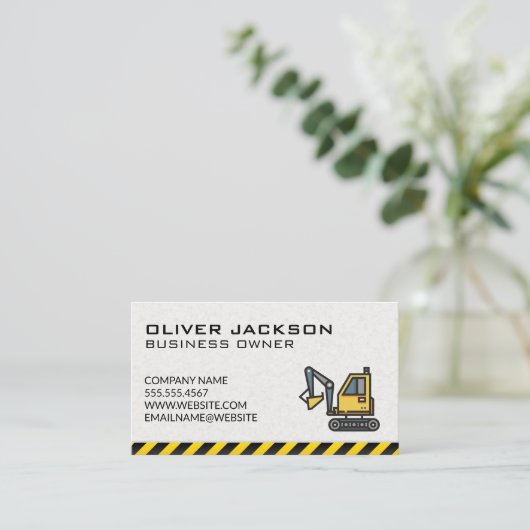 建築 | 掘削機 名刺 (スタンド正面)
