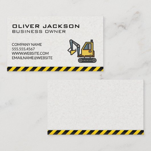 建築 | 掘削機 名刺 (正面/裏面)