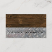 建築 |木材 |鉄鋼 |ブループリント 名刺 (裏面)