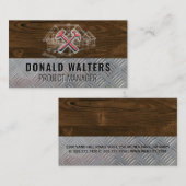 建築 |木材 |鉄鋼 |ブループリント 名刺 (正面/裏面)