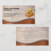 建築 | 木板 | 大工の工具箱 名刺 (正面/裏面)